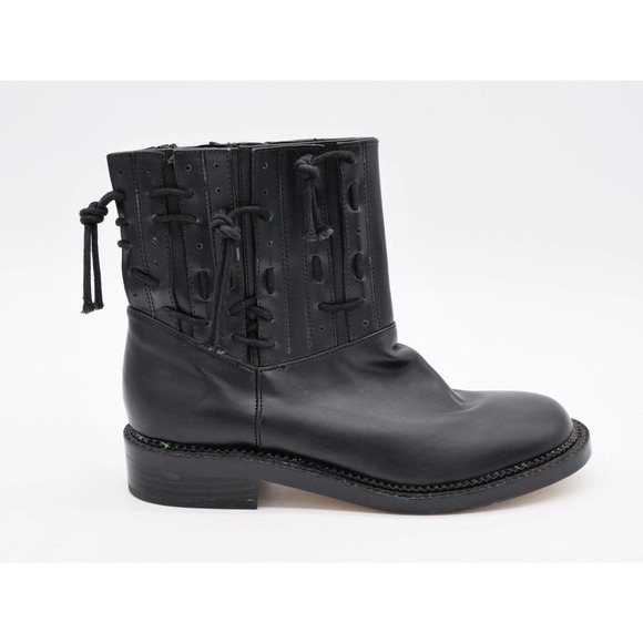 Shoe Cult by Nasty Gal Womens 7 Ankle Boots Black Faux Leather Side Zip Chelsea - Picture 4 of 11